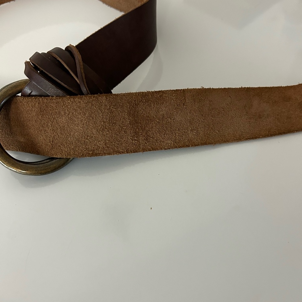 Rare Vintage Hugo Boss Leather Belt • Handmade Italy • Germany Label • Brown 26 - Picture 10 of 11